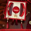 Elegant Bridal Gift Set: High-End Red Wedding Dowry with Mirror and Comb for Mother-in-Law