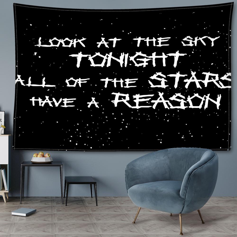 Lil Peep Tapestry Wall Hanging Black Sky Art Hippie Tapitz Mysterious Dormitory Aesthetic Room Home Decor