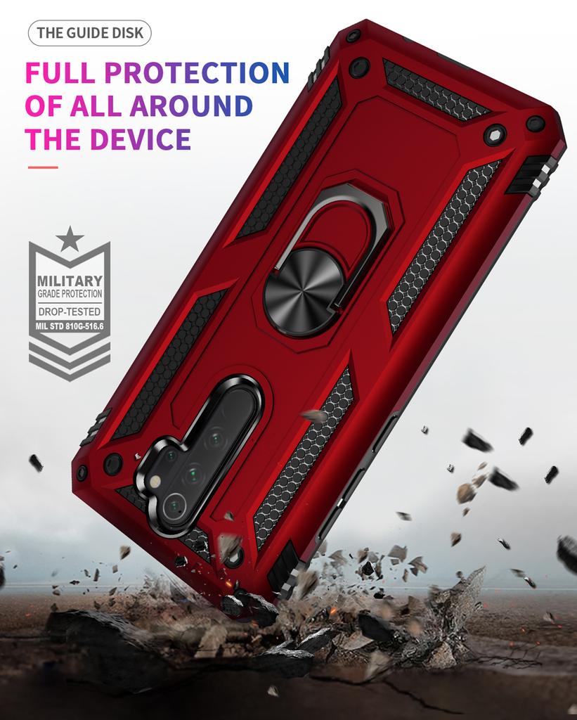 Armor Rugged Fundas Note 8T Cover for Xiaomi Redmi Note 9S 7 8 9 Pro Max K20 K30 Pro 7A 8A Case Shockproof Ring Holder Shell