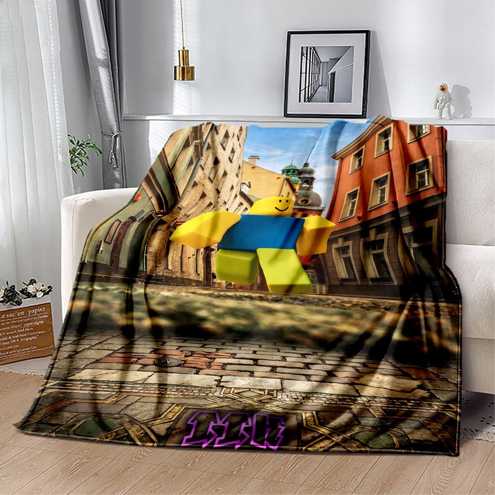 Roblox 324 Blanket Soft Warm Cozy Suitable for Office Chair Couch Seaside for All Occasions Playful Design Gifts For Family Or Friends
