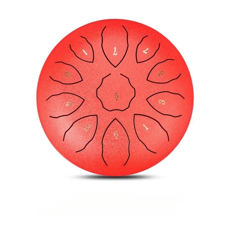 8 Inch 11 Note Steel Drum Professional Percussion Instruments Portable Meditation Sound Therapy Accessories Tongue Drums