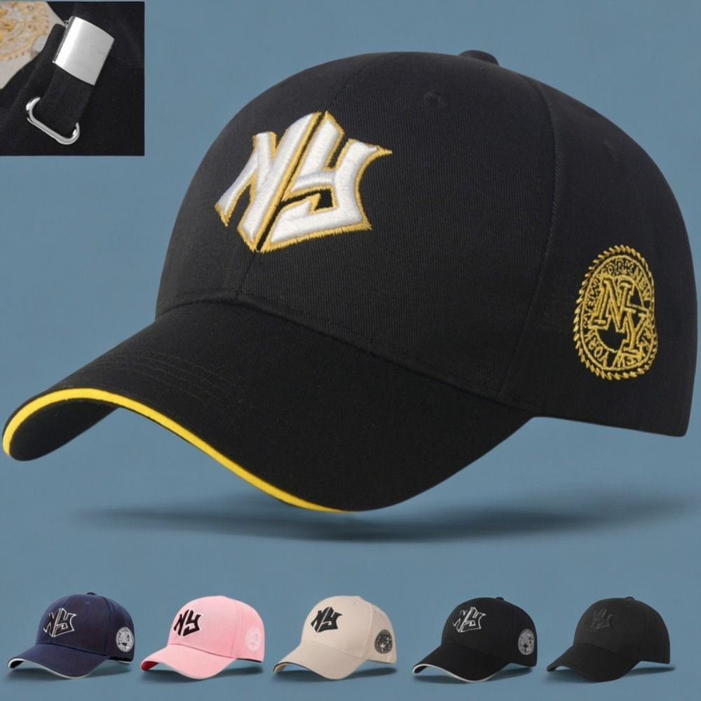 

Casual Embroidery Baseball Hats Hip-hop Sunscreen Hats Peaked Cap For Man Women Outdoor Sports чорний білий колір