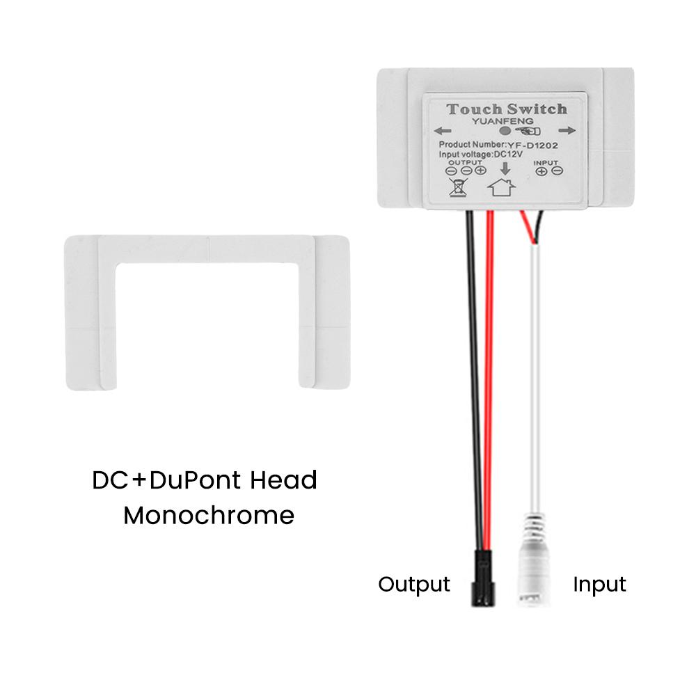 Touch Sensor Switch DC 12V 5A 60W LED Smart Single Key Mirror Light Switch Touch Dimmer Switch For Bathroom Mirror