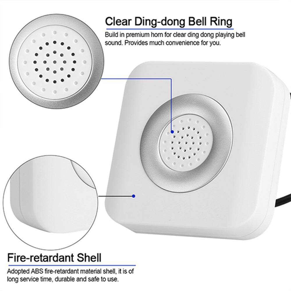 DC 12V Wired Doorbell Chime 4-Wire Connection Door Access Control System Modern Door Bell Home