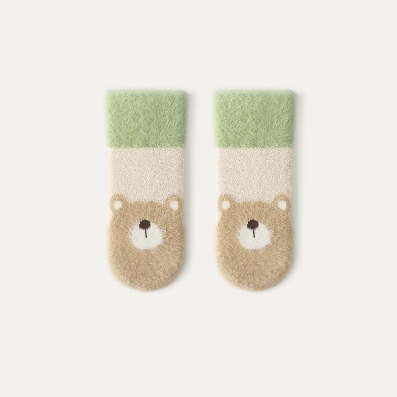 Winter Baby Plush Socks Thick Fleece Looped Floor Sock Cute Cartoon Newborn Warm Thermal Sock Indoor Children