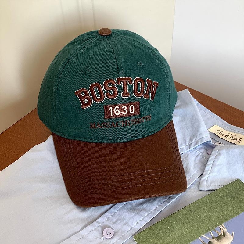 Unisex Distressed Letter Print Baseball Cap,Vintage Color Blocking Dad Hat,Lightweight Adjustable Suitable for Daily Wear,Travel