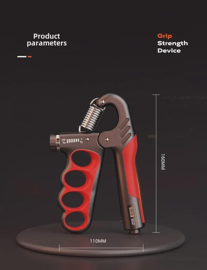 Adjustable Grip Strengthener with Electronic Counter for Hand Recovery & Fitness