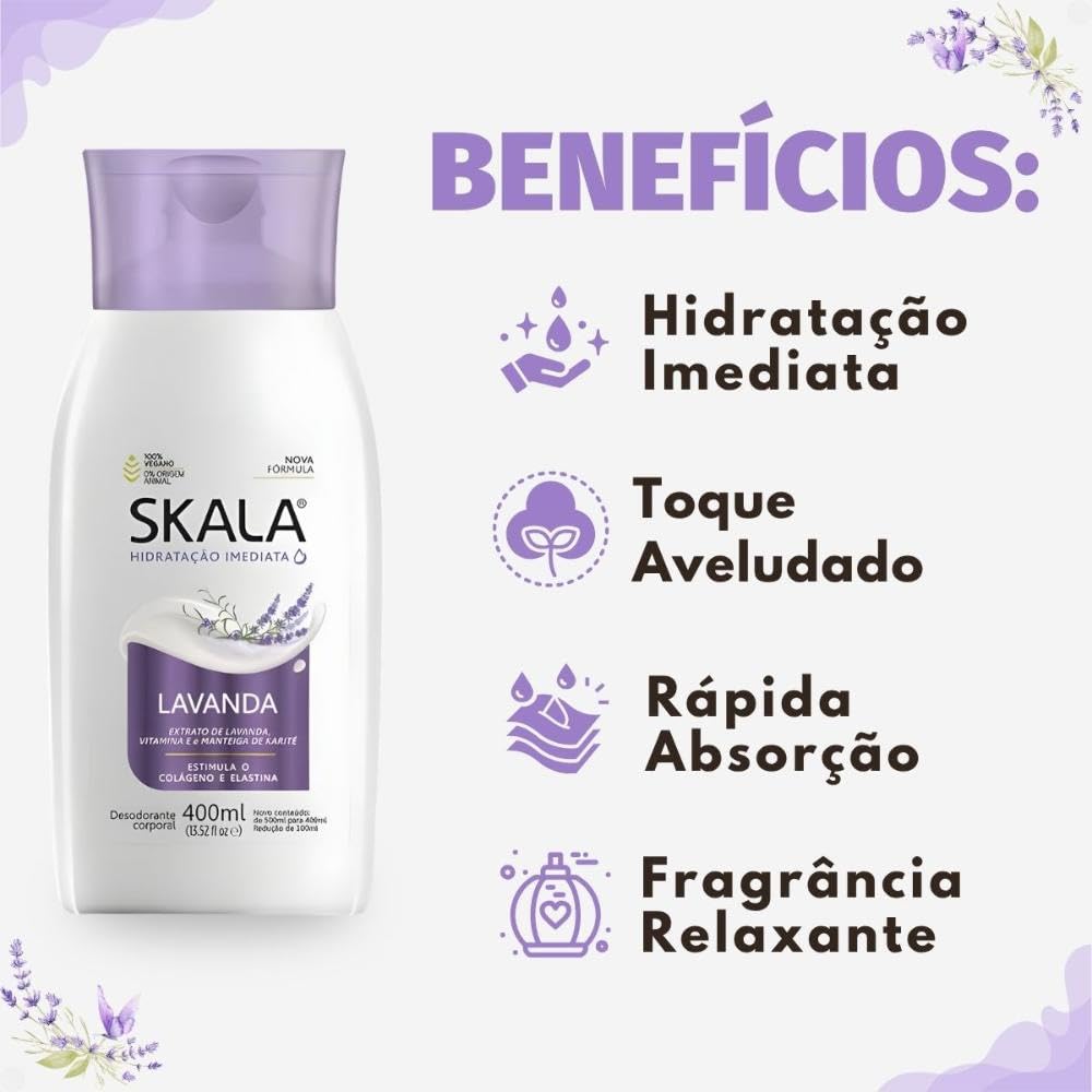 Skala Crema Idratante Corpo - Fiore di Lavanda 400ml Idratante Lavanda