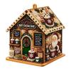 Wooden Christmas Houses Craft Set with Rhinestones Painting Piece, Pearls-Style Accents, and Tools for Hands-On Decorating
