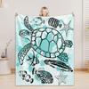 Flannel Fleece Bed Blankets Lightweight Cozy Throw Blanket for Couch Sofa Bedroom Adults Teen Sea Turtle Ocean Animal Landscape