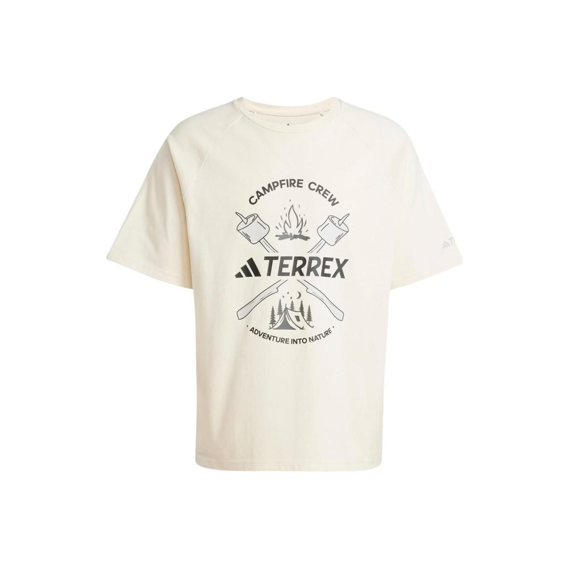 adidas adidas Comfortable and Breathable Short-Sleeve T-Shirt Men’s Off-White M