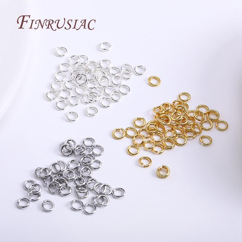 50-200Pcs 3-10mm 18K Gold Plated Jump Rings Open Split Ring Connectors For DIY Jewelry Making Supplies Wholesale Items