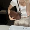 Simple Solid Color  PU Leather Women's Shoulder Bags Fashion Versatile Female Armpit Bag Casual Ladies Baguette Bag