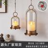 Candle Holder Metal Glass Romantic Table Decor
