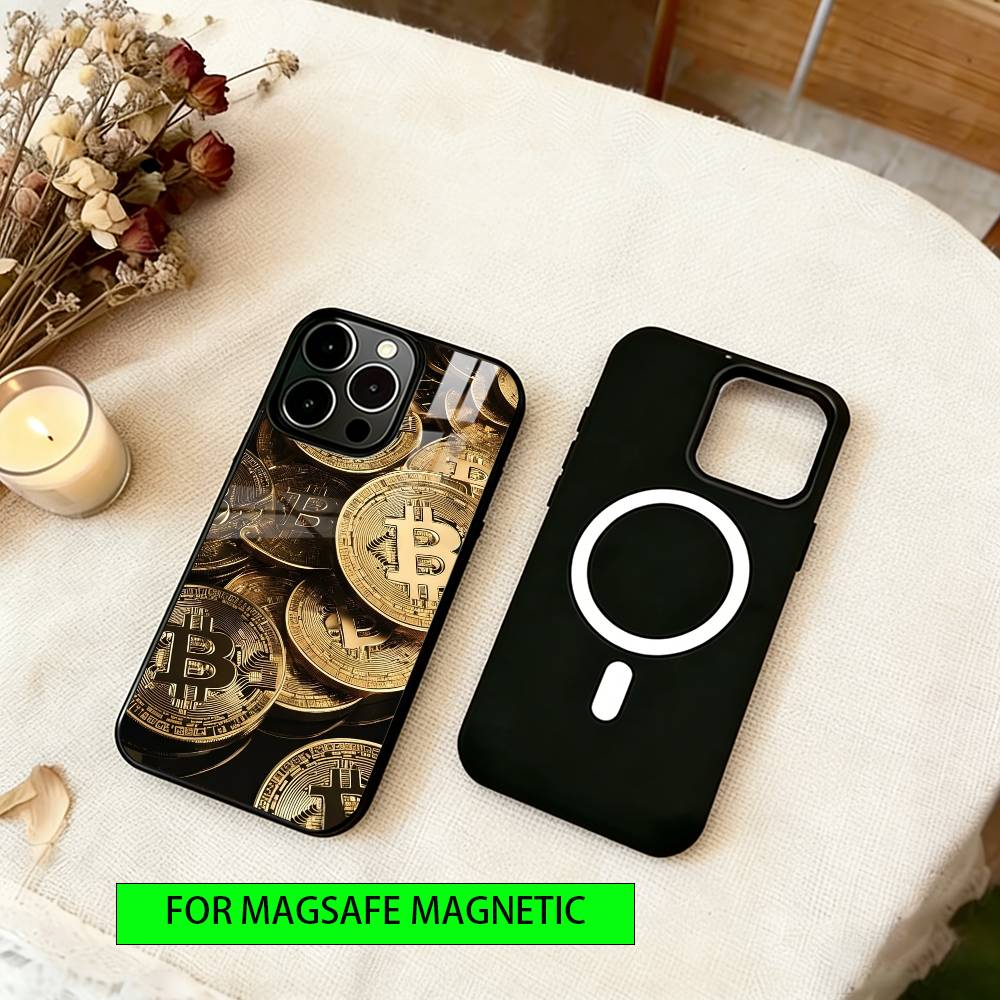 BTC Phone Case For iPhone17,16,15,14,13,12,11 Plus,Pro Magnetic with Magsafe Wireless Charging