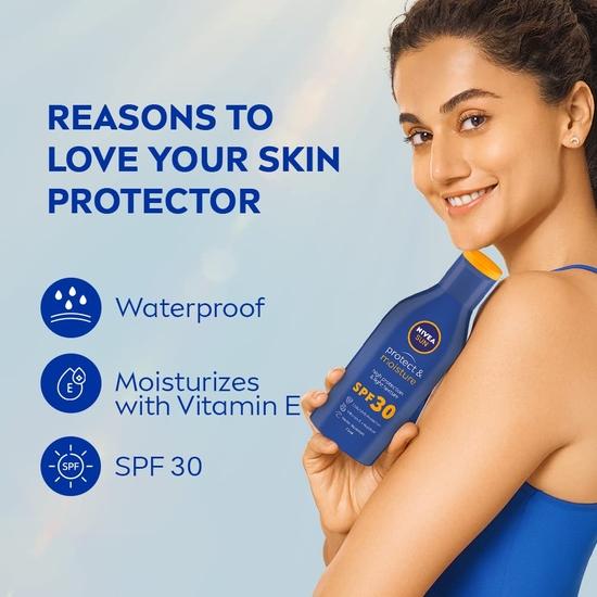 NIVEA Men & Women Sun Protect And Moisture 75 ml SPF 30 Advanced Sunscreen dla natychmiastowej ochrony skóry normalnej