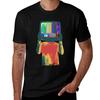 TV Head Surreal Art TShirt Relaxed Fit Casual Short Sleeve Top