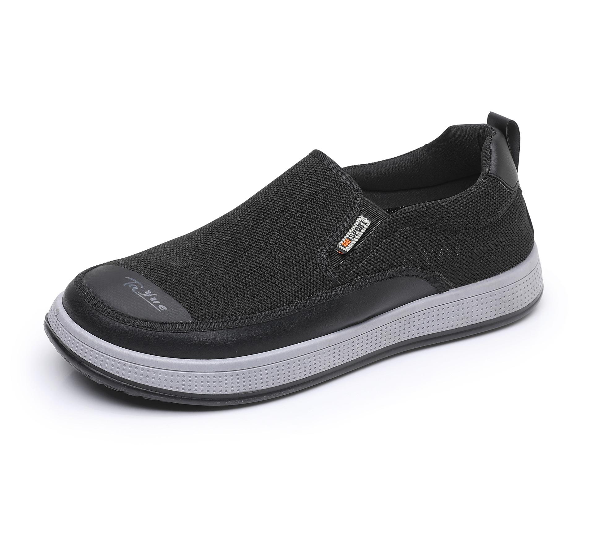 

Shoes men s 2025 spring and autumn new casual and comfortable breathable one-pedal versatile non-slip wear-resistant lightweight single shoes men 38 чёрный