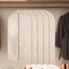 5-piece Set of Pure Cotton Hanging Clothes Storage Bags Beige