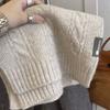 New Knitted Neck Warmer Windproof Warm Neckerchief Solid Color Versatile Knitted Scarf Skiing