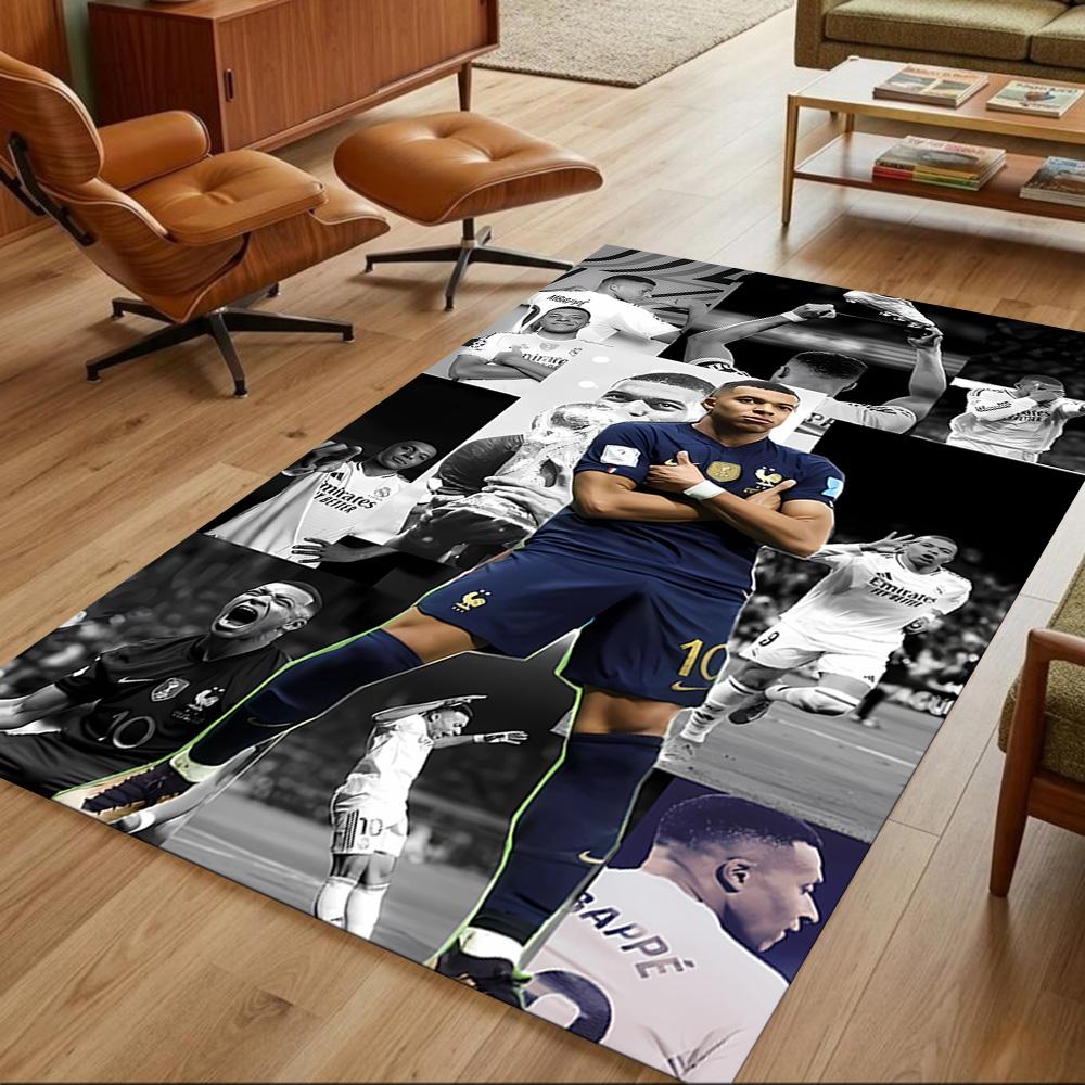 Mbappe's Soccer Journey Floor Mat Suitable for Living Rooms Balcony Decorate room Kitchen Anti-slip Rug Office home decor Spiritual Gift