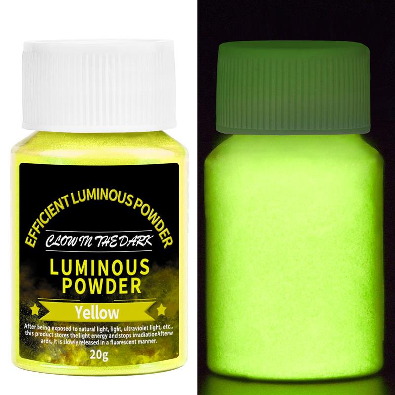 20g/Bottle Luminous Powder Resin Pigment DIY Epoxy Resin Mold Nail Art Glitter Powder Glow In The Dark Jewelry Making Supplies