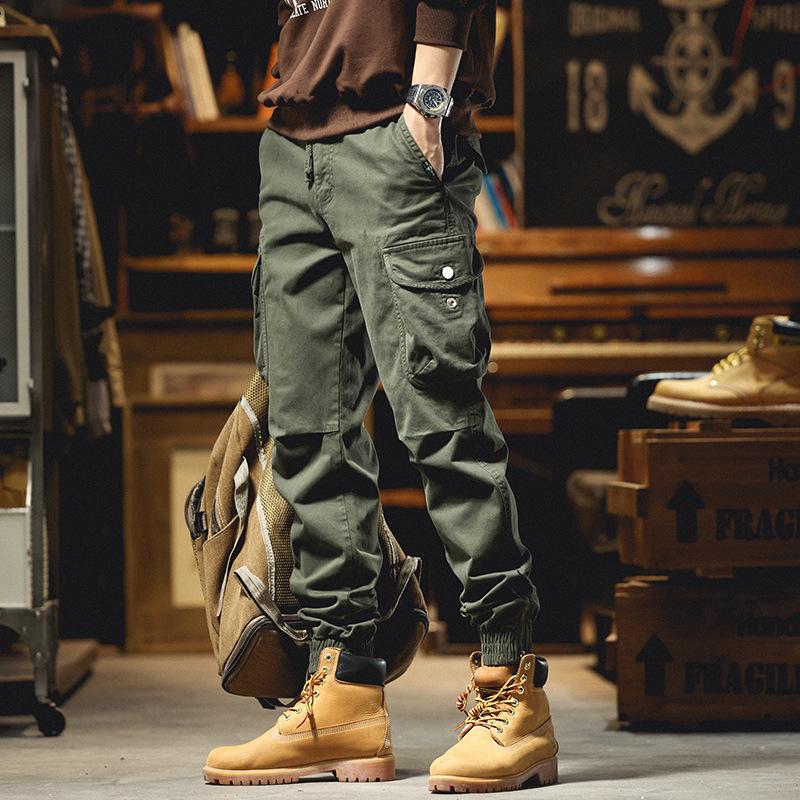 Men's Retro Casual Multi-Pocket Cotton Pants