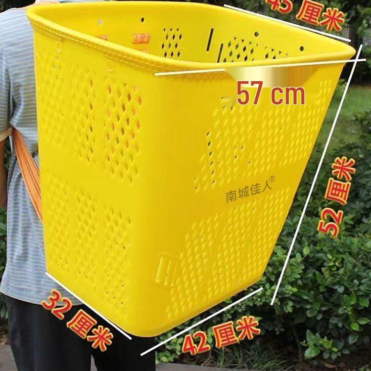 Extra velký dvojitý ramenní košík s víkem v imitaci bambusové vazby pro nákupy a zemědělství