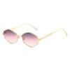 New fashionable metal rhombus large frame sunglasses ins European and American personalized outdoor driving UV protection sunglasses tide