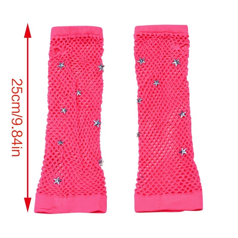 Fishnet Gloves for Women and Girls In Theme Party Comfortable To Wear Elastic Nightclub Fishnet Gloves Hollow