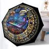 Cat Synth Dreamscape Pattern Umbrella, Portable and Foldable Design, 8 Ribs, a Casual Accessory for Halloween, Christmas, and Birthday Gifts.