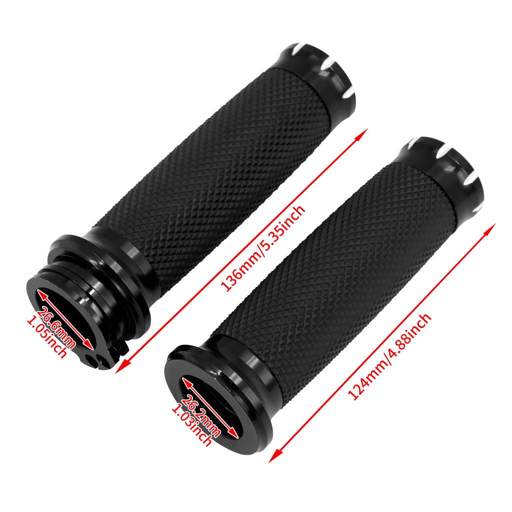HDBUBALUS 1" 25mm Harley Bike Handle Grip for Harley Sportster Softail Touring Dyna