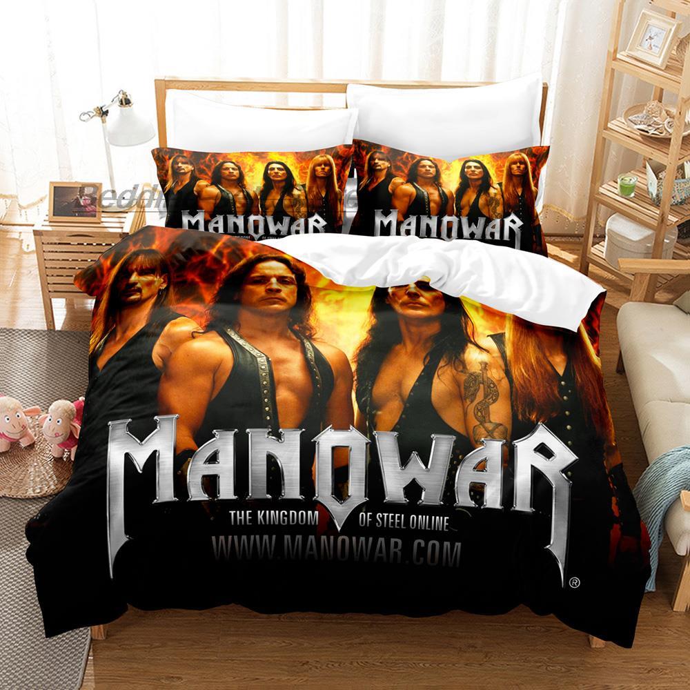 Comforter Manowar Bedding Set Single Twin Full Queen King Size Bed Set Aldult Kid Bedroom Duvet Sets 3D Print Hip Hop