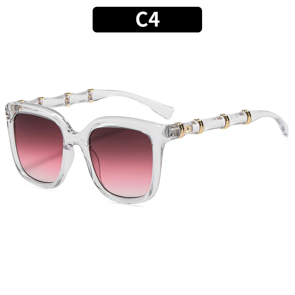 European and American retro fashion big frame bamboo legs street shot sunglasses travel outdoor sunscreen vacation cycling sunglasses