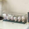 Cute Acrylic Display Case for Mini Collectibles 6 Tier Stackable Shelf Dustproof Cabinet for Blind Box Toys and Anime Figures