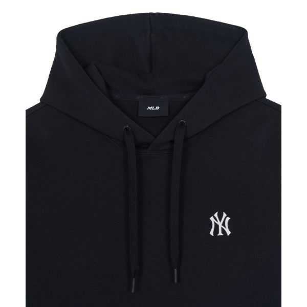 MLB New York Yankees FW/AW26 Pullover Hoodie Basic Solid Color Small Logo Stretch Soft Sweatshirt Unisex hoodies 3AHDB0164-50BKS
