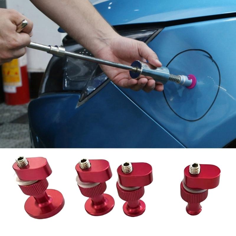 Paint Dent Fix Tool 4Pcs Glues Pulling Tabs Auto Body Paint Dent Repair Tool Dent Remover Hails Damage Fix