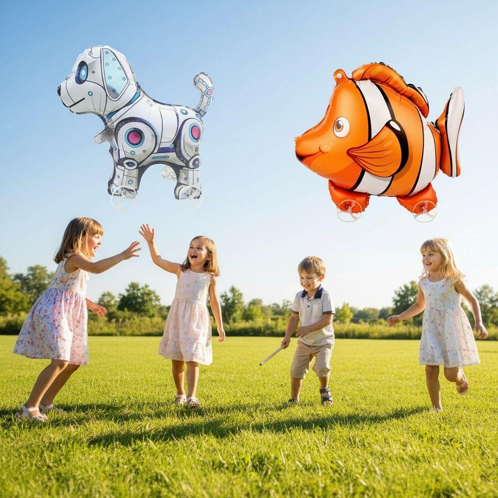 Large Size Walking Balloon Cartoon Animal Elephant Design Cartoon Balloon Stand Design With Wheel Foil Balloons