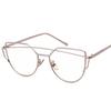 Metal Cat Eye Frame Myopia Eyeglasses Women Clear Lens Transparent Female Anti-Blue Light Glasses Prescription Minus 0 -2 -3 -6