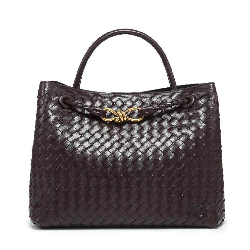 

Плетеная сумка ручной работы Сумка на плечо с металлической пряжкой-бабочкой Сумка большой вместимости Кроссбоди 35*24*14cm