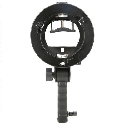 Handheld Hand Grip S Shape Bracket Accessory for Bowens Mount Camera Top Flashlight Black