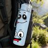 1PC Funny Face Two Emoji Cartoon Print 750ml Color Plastic Sports Water Bottle Leakproof Flip Straw Lid Suitable for Sports Office Home Use