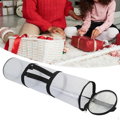 Christmas Gift Wrap Organizer PVC Clear Bag Wrapping Paper Rolls Waterproof Storage