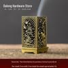 Xiangyun Copper Aromatherapy Incense Burner - Hollow Lotus Design, Three-Legged with Porous Baolian Lantern and Boshan Style.