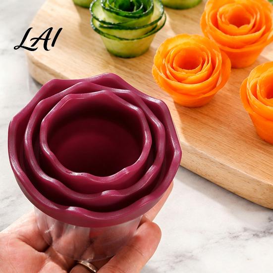 Spiralgemüseschneider für Zucchini 2 Stück Blumen-Schneiderwerkzeug Manuelles Karotten-Gurken-Rettich-Werkzeug Küche Edelstahlklinge Lebensmitteldekoration
