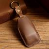 Genuine Leather Car Key Cover for Geely Models - Handmade Protection.