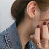 Korean Smile S925 Sterling Silver Antique Stud Earrings - Chic & Simple Small Ins Style for Women