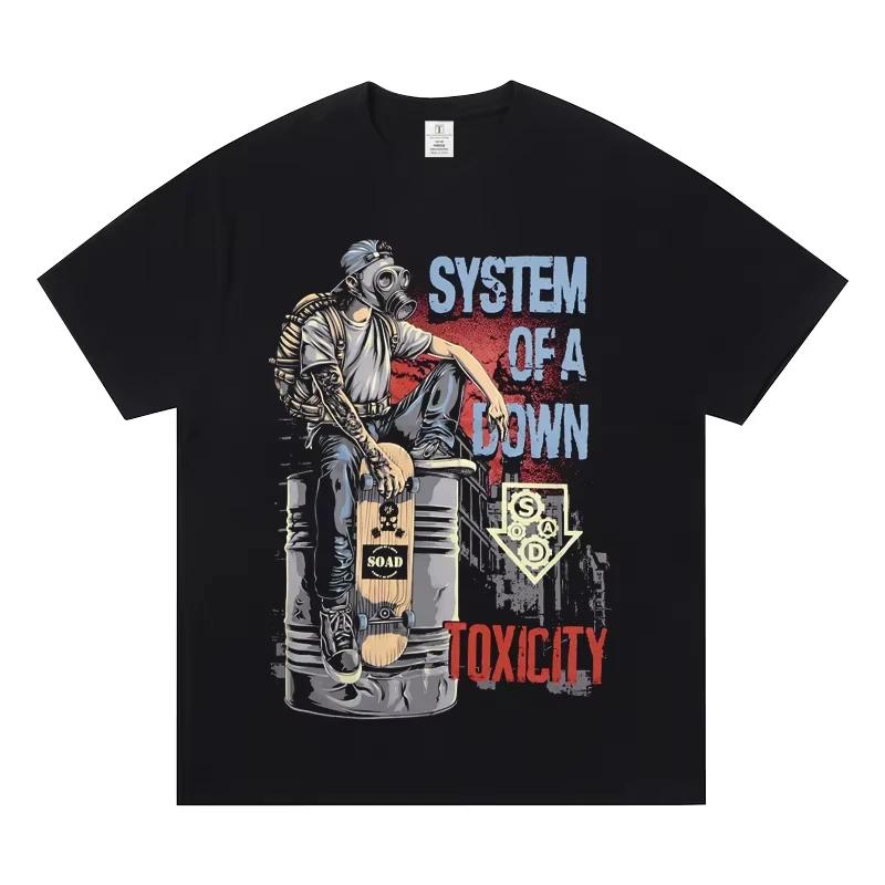World Rock European American Metal SOAD Fashionable Casual High-quality Men's T-shirt