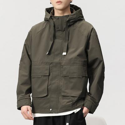 Hooded Tooling Jacket Jacket Men'S Trendy Brand Casual Men'S Top Trendy Men'S Jacket With Cotton