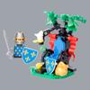 Medieval Castle Knights Throne Figures Building Blocks Military Soldiers King Helmet Shield Weapons MOC Assemble Bricks KidsToys